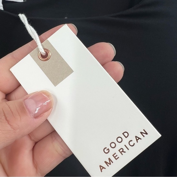 Good American Gathered waist cut out midi dress NWT - Picture 6 of 7